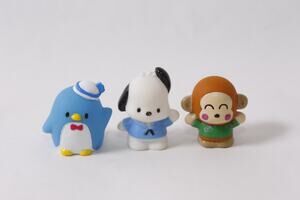 Vintage Sofubi PVC Sanrio Japan Tuxedosam Pochacco Monkichi Mini Figurine Lot ~